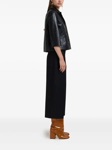 Marni High-Waist Cropped Trousers Black