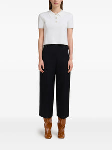 Marni High-Waist Cropped Trousers Black