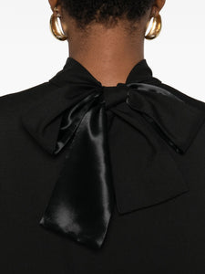 Marni Midi Dress With Bow Detail Black
