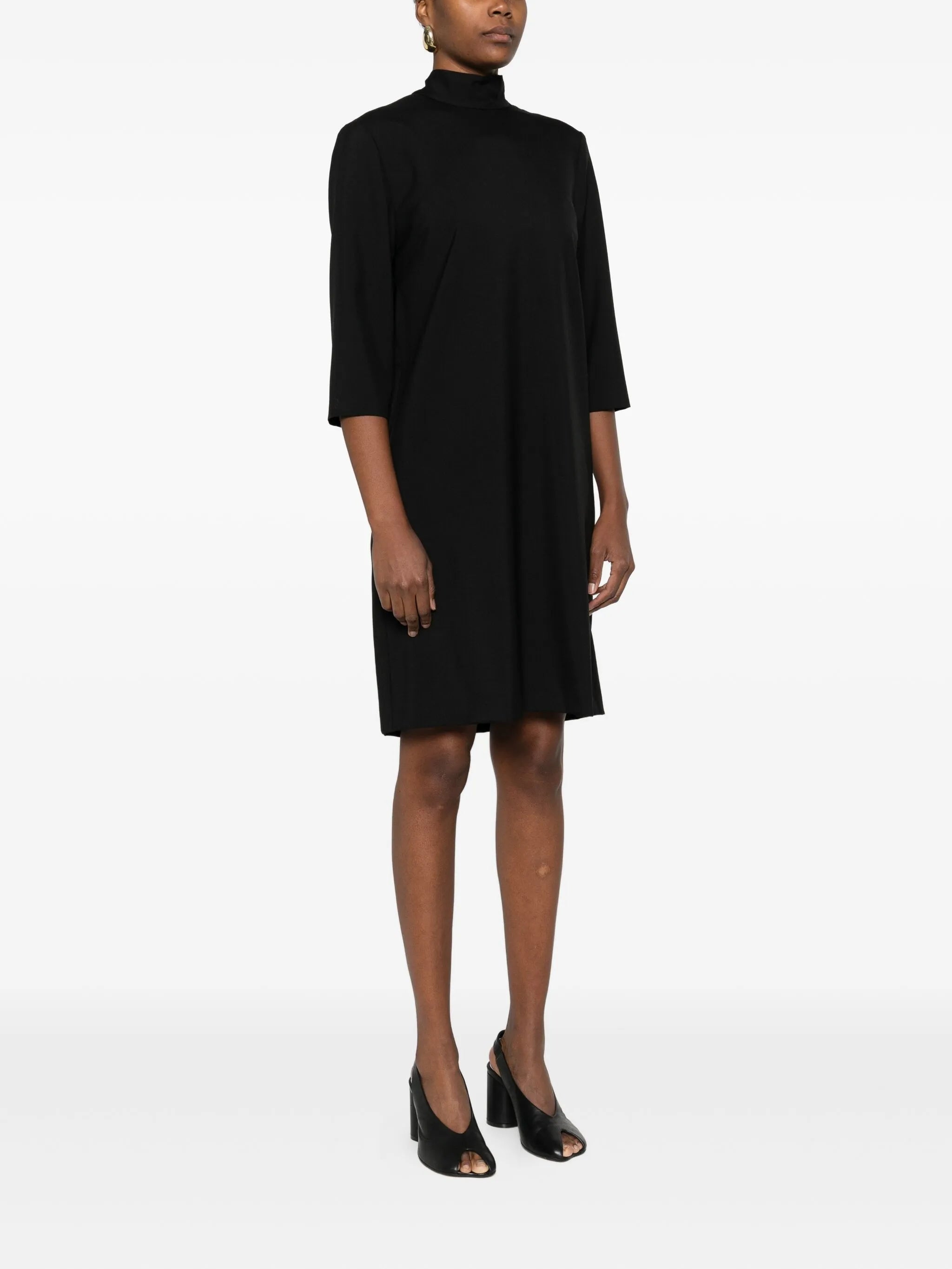 Marni Midi Dress With Bow Detail Black