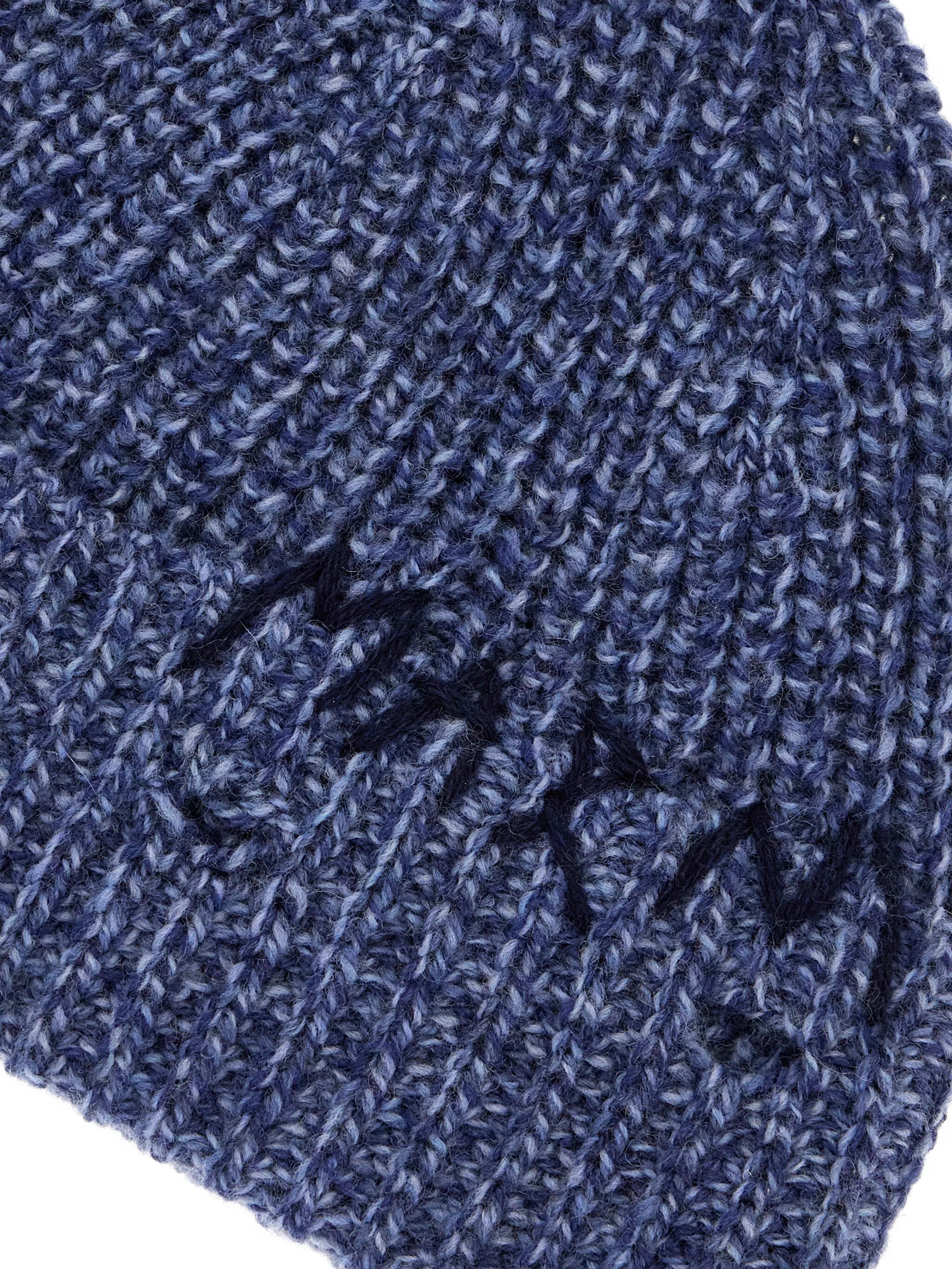 Marni Beanie With Embroidered Logo Blue