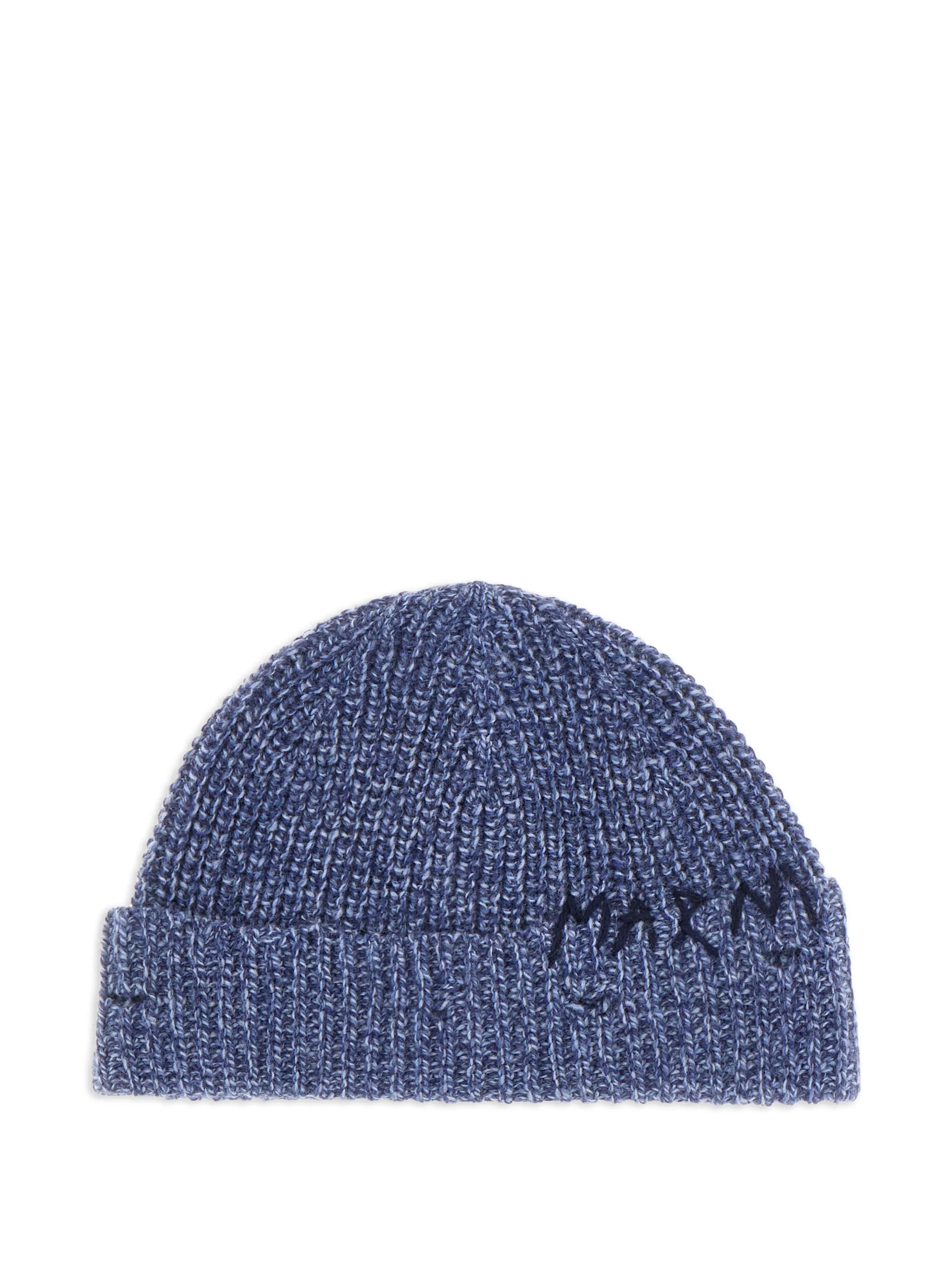 Marni Beanie With Embroidered Logo Blue