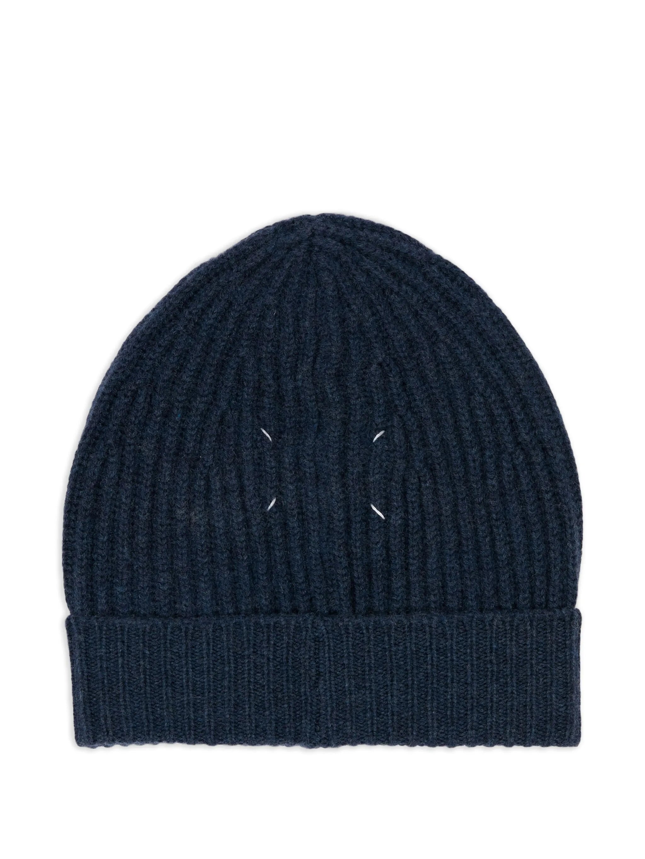 Maison Margiela Wool Beanie Navy Blue