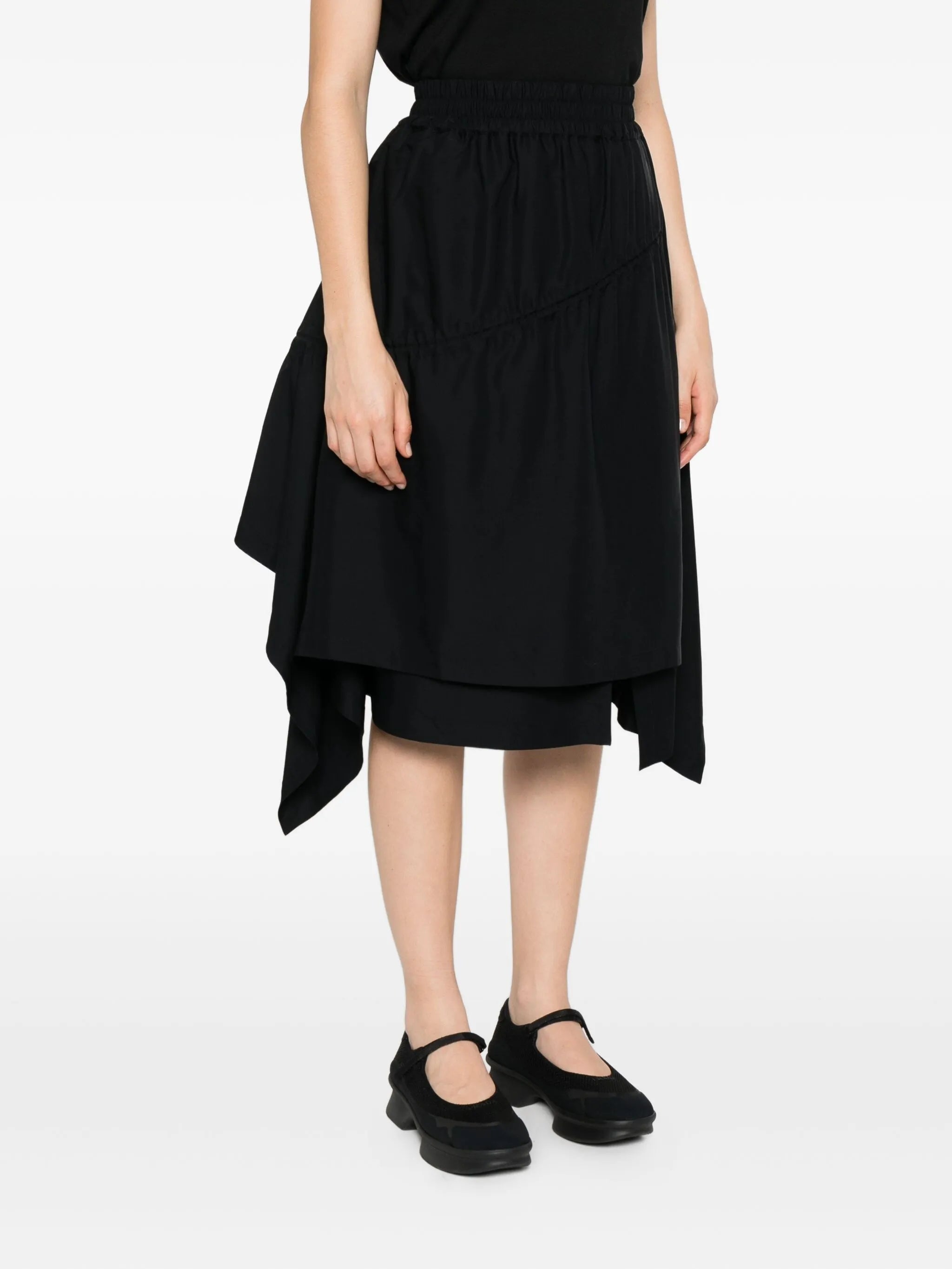 Y-3 Twill Asymmetrical Midi Skirt
