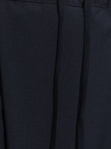 Marni Pleated Drawstring Cropped Trousers Navy