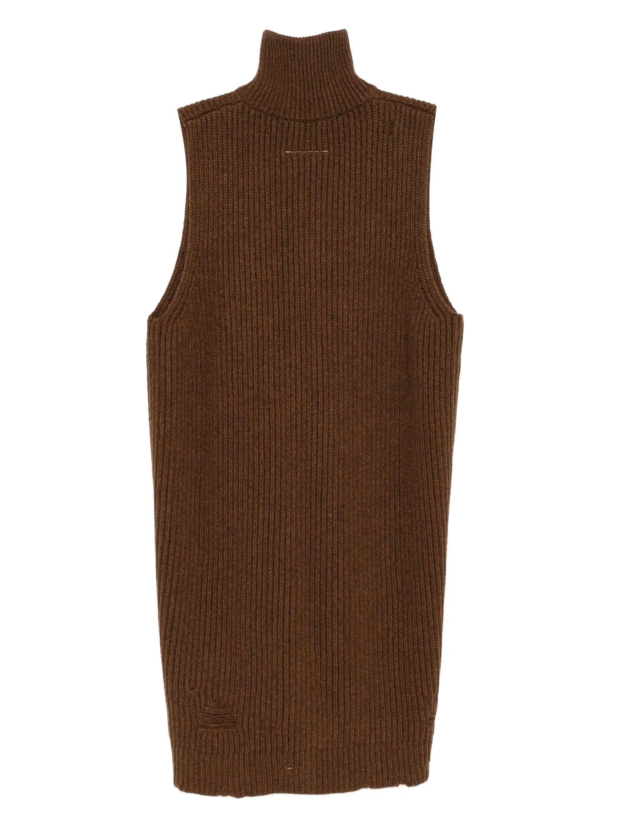 MM6 Maison Margiela Knitted Dress Brown