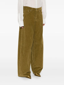 Haikure Corduroy Trousers Olive Green