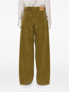 Haikure Corduroy Trousers Olive Green