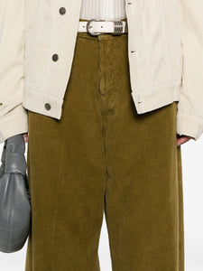 Haikure Corduroy Trousers Olive Green