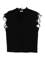 Load image into Gallery viewer, Haikure Vest With Frayed Finish Black
