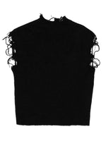 Load image into Gallery viewer, Haikure Vest With Frayed Finish Black
