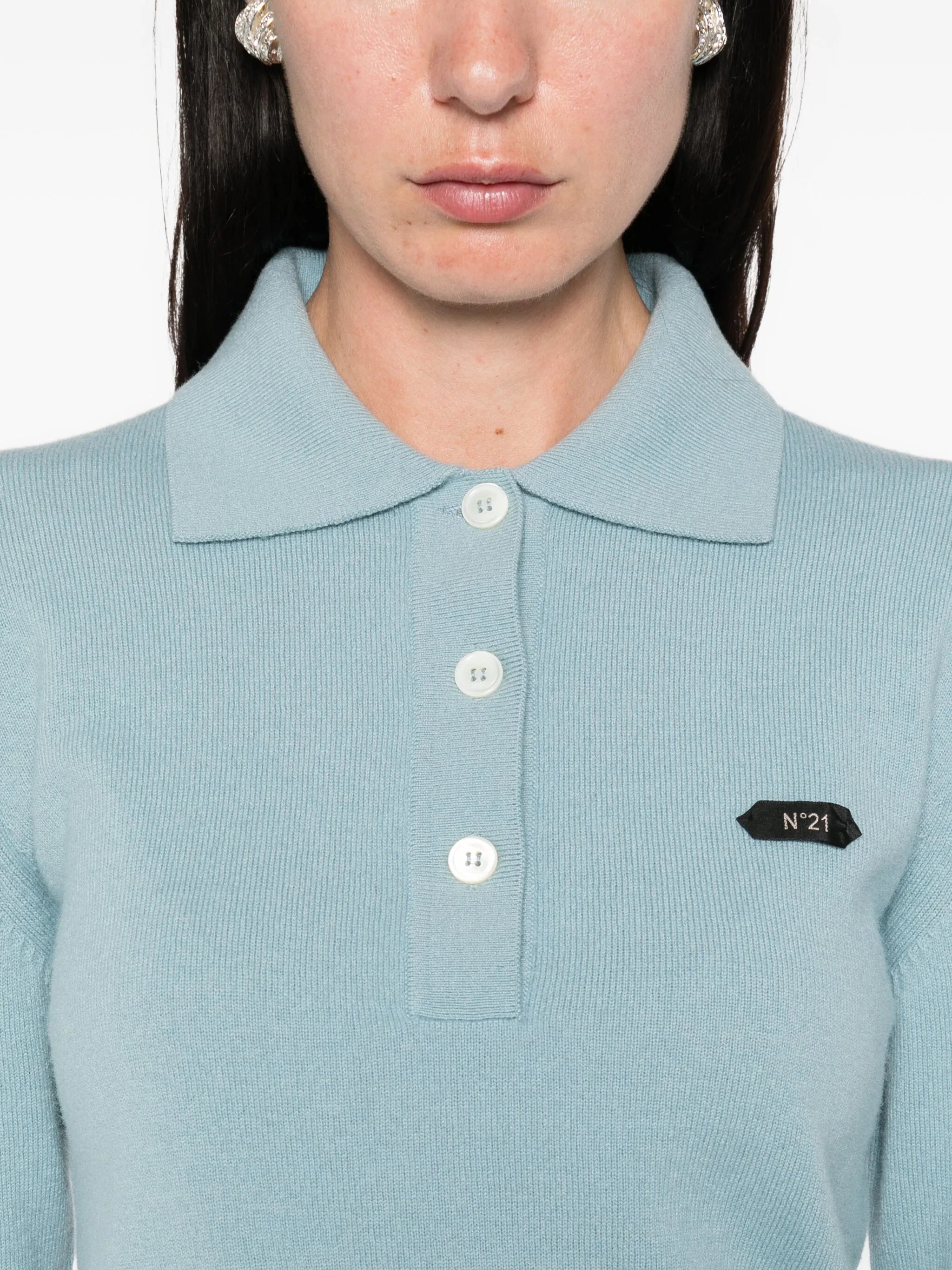 N°21 Polo Top With Button Closure