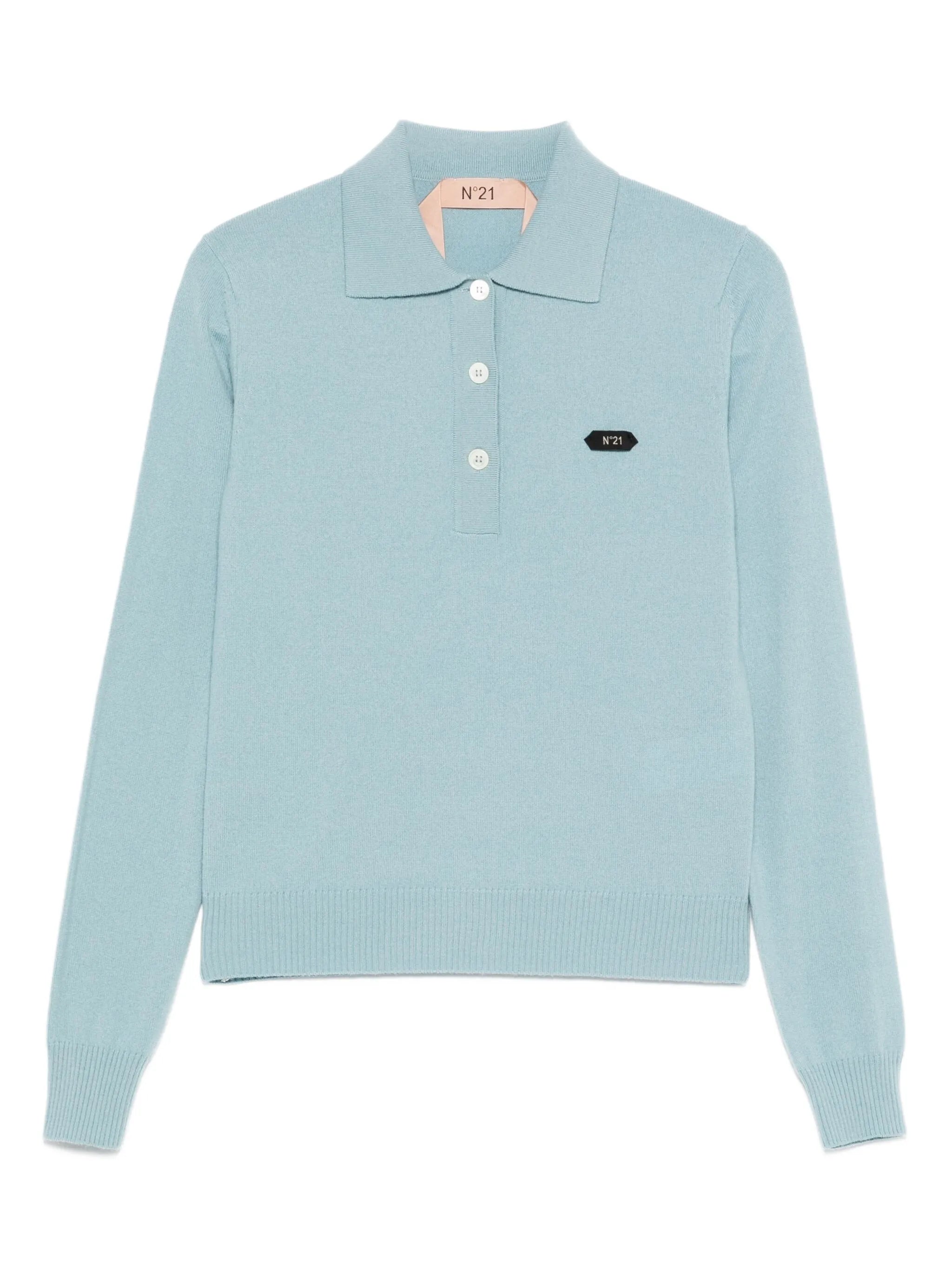 N°21 Polo Top With Button Closure