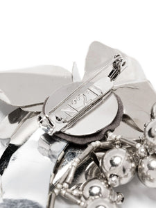 N°21 Brooch Embellished With Flowers