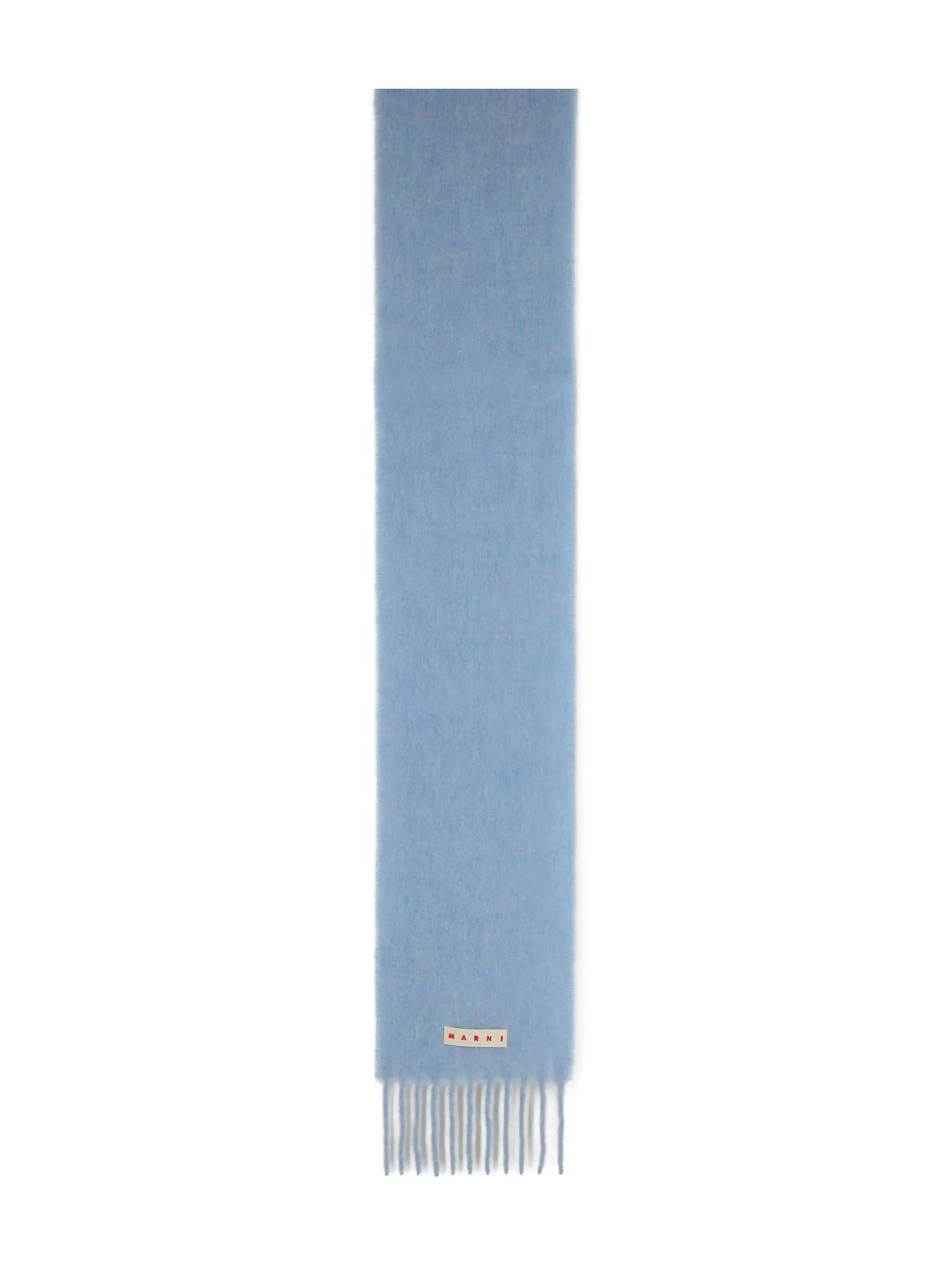 Marni Scarf With Fringe Light Blue