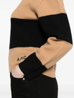 Load image into Gallery viewer, A.P.C. Striped Sweater Camel And Black
