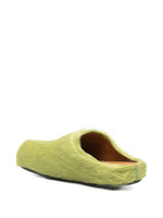 Load image into Gallery viewer, Marni Long Hair Calfskin Fussbett Sabot Green
