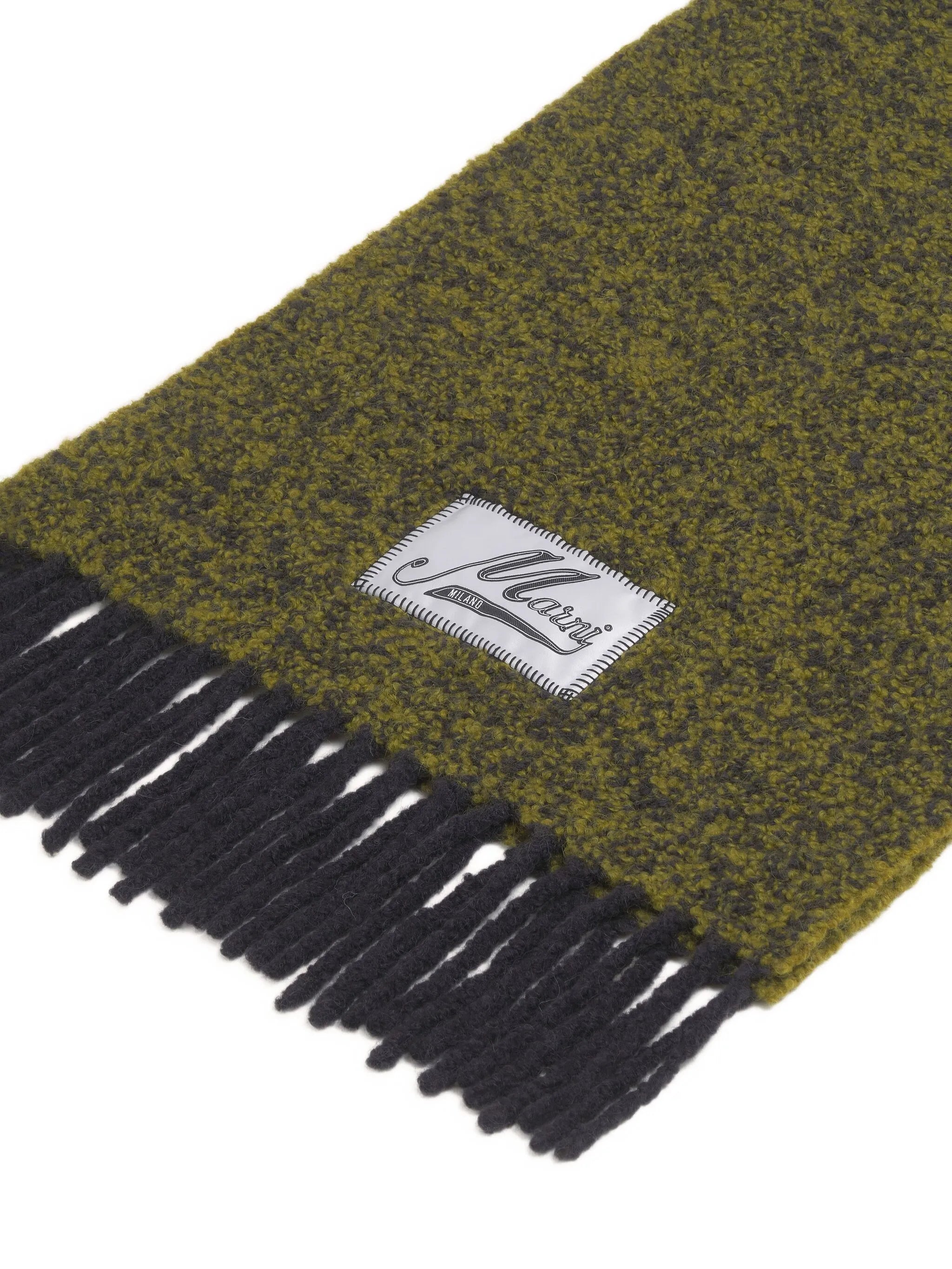 Marni Scarf With Fringe Olive Green