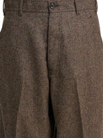 Load image into Gallery viewer, Maison Margiela Wool Wide-Leg Trousers Brown
