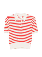 Load image into Gallery viewer, A.P.C. Striped Polo Sweater Red Off-White
