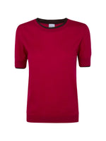 Load image into Gallery viewer, Paul Smith Knitted T-Shirt With Contrasting Trim Red
