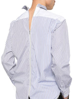 Load image into Gallery viewer, Comme Des Garçons Striped Zip Shirt Blue White
