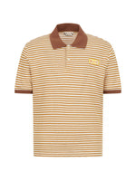 Load image into Gallery viewer, Marni Striped Polo Shirt Neutral Brown
