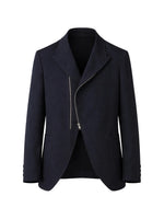 Load image into Gallery viewer, Comme des Garçons Zip Blazer Navy Blue
