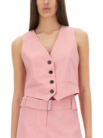 Load image into Gallery viewer, MSGM Cropped Vest Rose Pink
