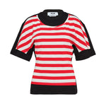 Load image into Gallery viewer, MSGM Striped Layered T-Shirt Black
