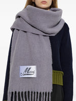 Load image into Gallery viewer, Marni Alpaca Wool Scarf Lilac Grey
