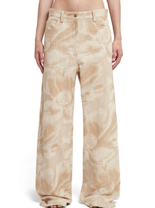 MSGM Floral Jacquard Fabric Pants