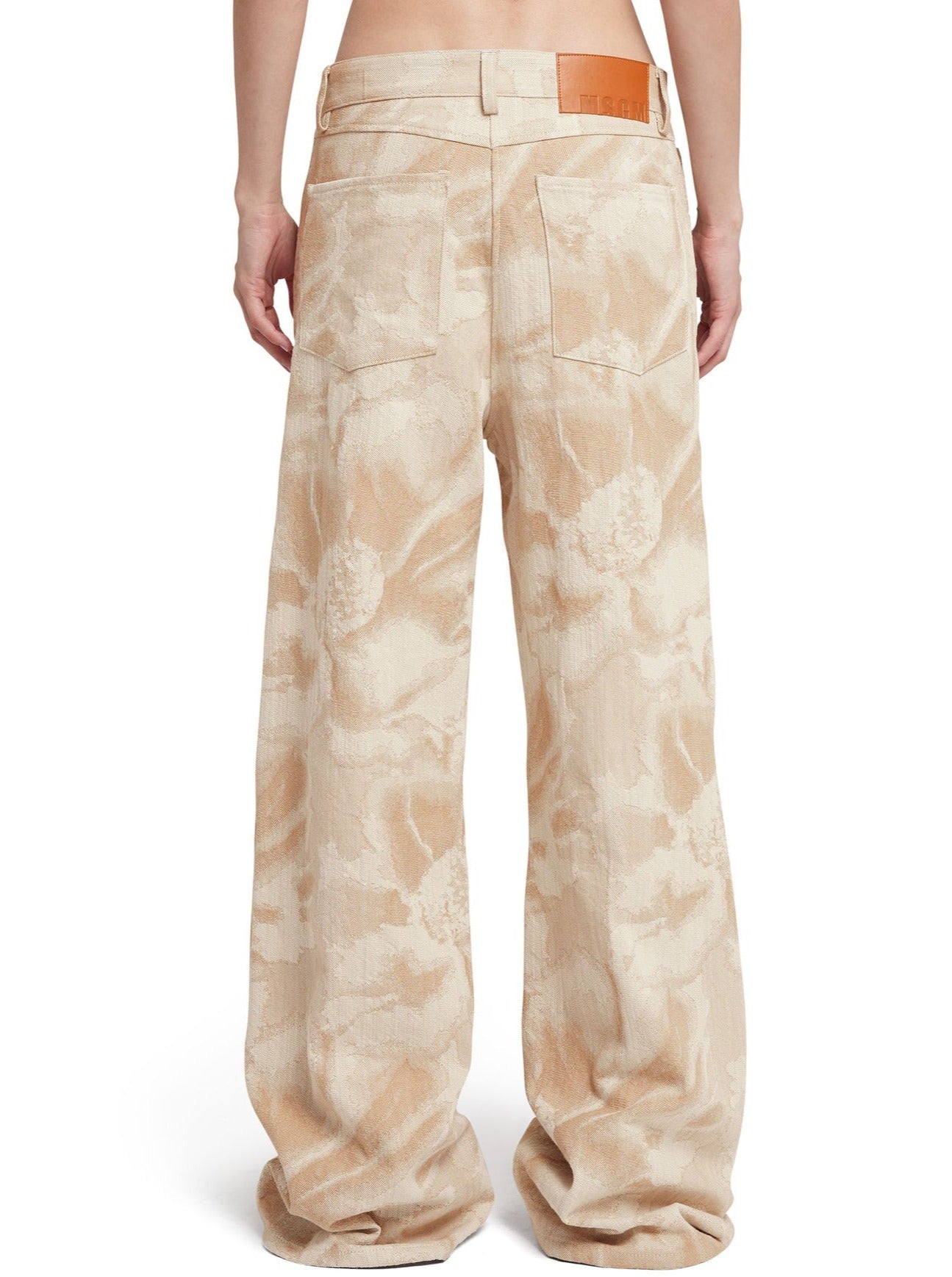 MSGM Floral Jacquard Fabric Pants