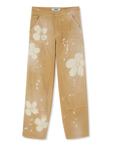 MSGM Floral Tie Dye Workwear Pants