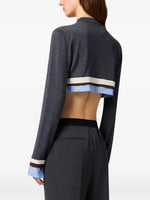 Load image into Gallery viewer, MSGM Cropped Layered Cardigan Charcoal
