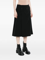 Load image into Gallery viewer, MM6 Maison Margiela Wool Blend Button Midi Skirt Black
