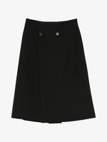 Load image into Gallery viewer, MM6 Maison Margiela Wool Blend Button Midi Skirt Black
