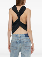 Load image into Gallery viewer, Maison Margiela Twist-Back Draped Tank Top Washed Black
