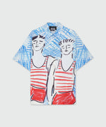 Load image into Gallery viewer, MSGM Poplin Shirt With &#39;Two Sailors&#39; Graphics
