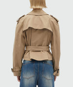 Load image into Gallery viewer, MSGM Short Faille Trench Coat &#39;La Vedetta&#39;
