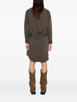 Load image into Gallery viewer, MM6 Maison Margiela Shirt Dress With Drawstring Waist Brown
