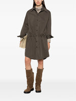 Load image into Gallery viewer, MM6 Maison Margiela Shirt Dress With Drawstring Waist Brown
