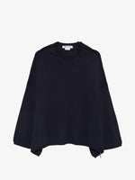 Load image into Gallery viewer, Comme des Garçons Ruffle Detail Sweater Navy Blue
