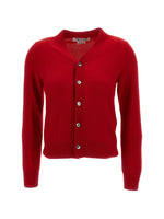 Load image into Gallery viewer, Comme des Garçons V-Neck Cashmere Cardigan Red
