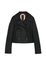 Load image into Gallery viewer, N°21 Double-Breasted Cropped Wool Jacket Black
