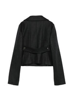 Load image into Gallery viewer, N°21 Double-Breasted Cropped Wool Jacket Black

