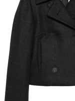 Load image into Gallery viewer, N°21 Double-Breasted Cropped Wool Jacket Black
