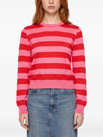 Load image into Gallery viewer, Comme des Garçons Striped Sweater Red Pink

