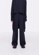 Load image into Gallery viewer, Plan-C Blue Wool Wide Leg Trousers
