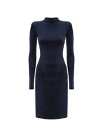 Load image into Gallery viewer, MM6 Maison Margiela Velvet Effect Long Sleeve Midi Dress
